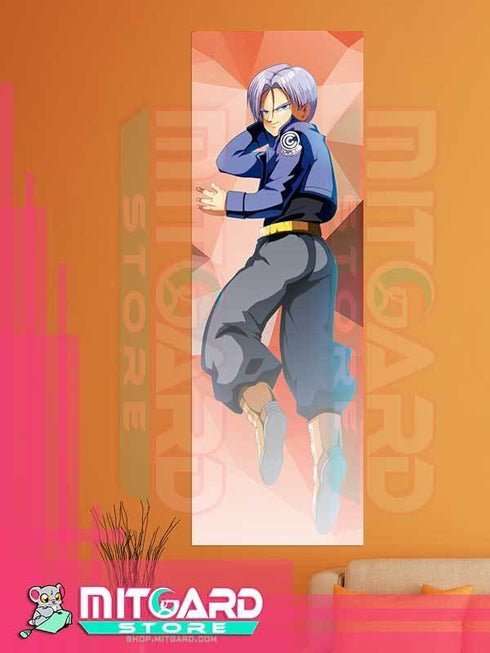 DRAGON BALL SUPER Trunks V2 wall scroll fabric or Adhesive Vinyl poster - Vinil poster GLOSSY / 50cm x 150cm - 2